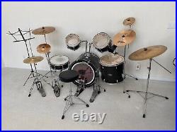 PDP Drum Set With Double Pedal and 5 Zildjian Cymbals