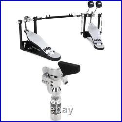 PDP PDDP712 700 Series Double Bass Drum Pedal and DW SM505 Drop-Lock Hi-Hat