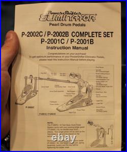Pearl Drum Pedals P-2002CL/P-2002B Complete with Case Used Good Condition