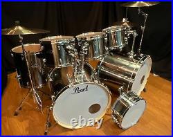 Pearl Export Drum Set 7 Piece Double Bass 2021 Smoky Chrome w. Zildjian Cymbals
