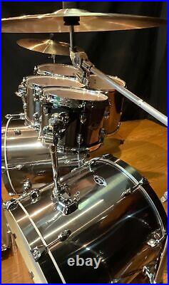Pearl Export Drum Set 7 Piece Double Bass 2021 Smoky Chrome w. Zildjian Cymbals
