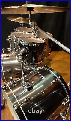 Pearl Export Drum Set 7 Piece Double Bass 2023 Smoky Chrome w. Zildjian Cymbals