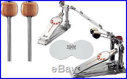 Pearl P932 Chain Drive Double Bass Drum Pedal Bundle withBeaters, Patch