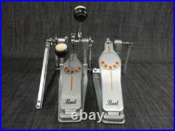 Pearl P932 Longboard Double Bass Drum Pedal LEFTY Silver Color Japan Used