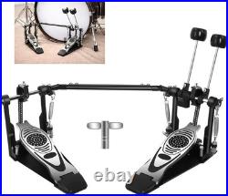 Professional Double Bass Drum Kick Pedal Double Chain Drive Adjustable Drum Foo