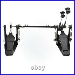 Professional Double Bass Drum Pedal Dual Kick Drum Pedal Single Chain Drive New