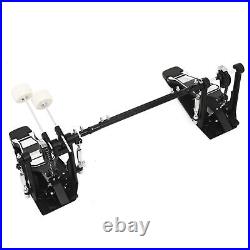 Professional Double Kick Jazz Drum Pedal Bass Dual Chains Dual Beaters Acc