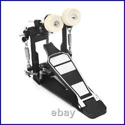 Professional Double Kick Jazz Drum Pedal Bass Dual Chains Dual Beaters Acc