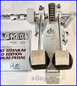 RARE Drum Workshop DW 9000 Titanium Double Pedal Limited Ed 61/500 + Extra Parts