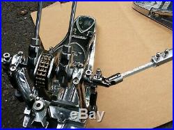 Rare Limited Tama 900 All Chrome Iron Cobra Double Bass Drum Pedals With Case