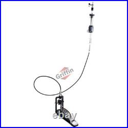 Remote Hi Hat Cymbal Stand GRIFFIN Auxiliary Cable Foot Pedal Drum High HiHat