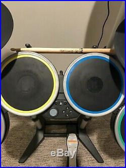 Rock Band 4 PS4 Wireless Drum Set & Pro Cymbals Universal Kit Double Foot Pedals
