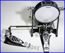 Roland KD-120 White Mesh Head V-Drum with Pearl PowerShifter Double Bass Pedal