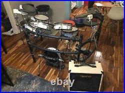 Roland TD-10 Electronic Drum Kit with Zildjian cymbals, amp, double base