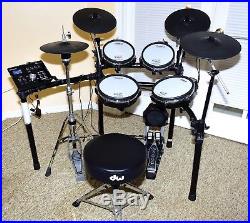 Roland V-Drums TD-25KV Electronic Drum Set With DW 3000 Double Bass Pedals +