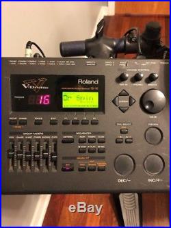 Roland v drums TD10 Electronic Electric TD-10 With Iron Cobra Double Kick Pedal