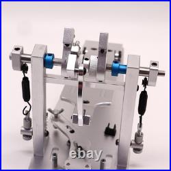 Silver High-quality Drum Kit With Double Pedals Jazz Drum Double Pedal Metal