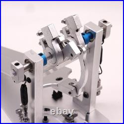Silver High-quality Drum Kit With Double Pedals Jazz Drum Double Pedal Metal