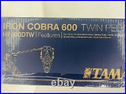 Tama Double Pedals HP600DTW, Iron Cobra 60 Twin Pedals for Bass, Duo Glide Cam