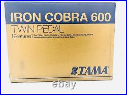 Tama Double Pedals HP600DTW, Iron Cobra 60 Twin Pedals for Bass, Duo Glide Cam
