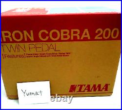 Tama HP200PTW Iron Cobra 200 Double Kick Bass Drum Pedal Power Glide Dual Chain