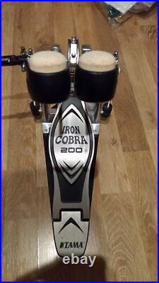 Tama HP200PTW Iron Cobra 200 Double Kick Bass Drum Pedal Used Tested No Box