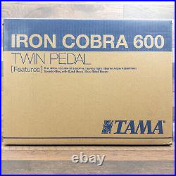 Tama HP600DTW Twin Bass Drum Pedal Iron Cobra 600 Series Double Chain Duo Glide