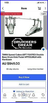 Tama HP910LWN Speed Cobra Double Pedal Foot Machine USED in Great Condition