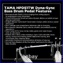 Tama HPDS1TW Dyna Sync Double Bass Drum Pedal Black White Tama HPDS1TW Japan