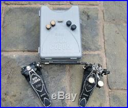 Tama Iron Cobra Double Bass Drum Pedal Rolling glide with hard carry case