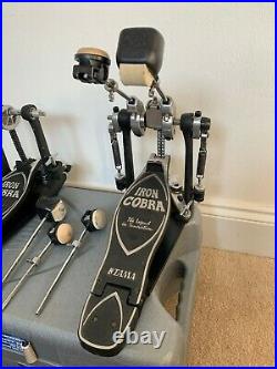Tama Iron Cobra Double Bass Drum Pedal and Case