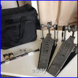 Tama Iron Cobra Twin Drum Pedal Double Chain Drive with Carry Bag Used