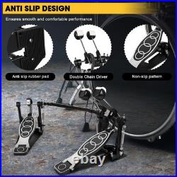 Tipatyard Double Bass Drum Pedal, Black-Ring Pattern