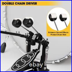 Tipatyard Double Bass Drum Pedal, Black-Ring Pattern