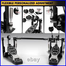 Tipatyard Double Bass Drum Pedal, Black-Ring Pattern