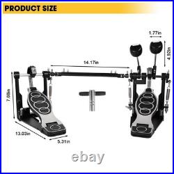 Tipatyard Double Bass Drum Pedal, Black-Ring Pattern