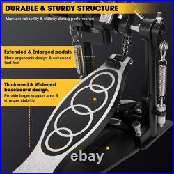 Tipatyard Double Bass Drum Pedal, Black-Ring Pattern