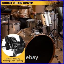 Tipatyard Double Bass Drum Pedal, Black-Ring Pattern