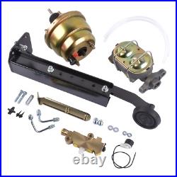 Universal Firewall Mount Power Brake Pedal 7 Dual Booster Master Disc/Drum Kit