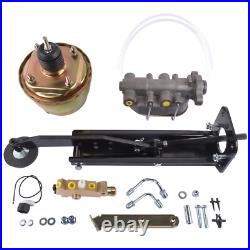 Universal Firewall Mount Power Brake Pedal 7 Dual Booster Master Disc/Drum Kit