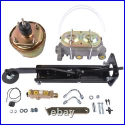 Universal Power Brake Pedal Assembly 7 Dual Zinc Booster Master Disc Drum Kit