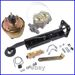 Universal Power Brake Pedal Assembly 7 Dual Zinc Booster Master Disc Drum Kit