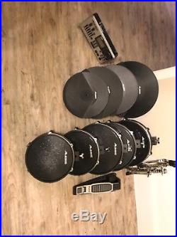 Used Alesis DM10 X Electronic Drum Set With Double Bass Pedal and Throne
