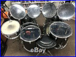 Used Tama Rockstar 9pc Drum Set With Dual Foot Pedal And Throne
