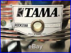 Used Tama Rockstar 9pc Drum Set With Dual Foot Pedal And Throne