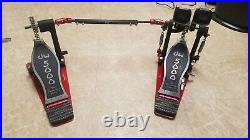 VERY NICE DW-5000 5002 Accelerator Double Bass Drum Pedal Dual Chain with Case