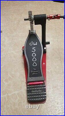 VERY NICE DW-5000 5002 Accelerator Double Bass Drum Pedal Dual Chain with Case