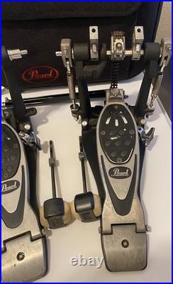 VTG PEARL P-2002C Black POWER SHIFTER DOUBLE BASS PEDAL CHAIN DRIVE N Case