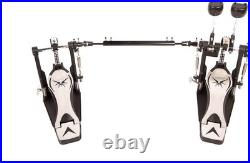 Versatile Double Drum Pedal with Adjustable Hammer and Secure Grip Stability
