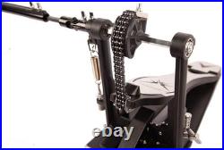 Versatile Double Drum Pedal with Adjustable Hammer and Secure Grip Stability
